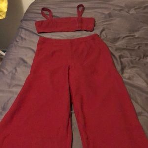 Two piece set burgundy